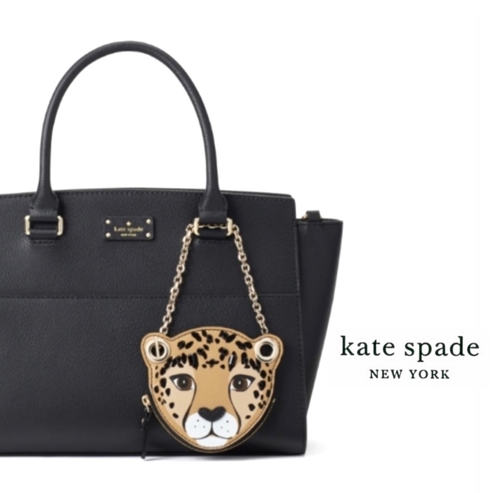 NWT kate spade Leopard Keychain Coin Wallet